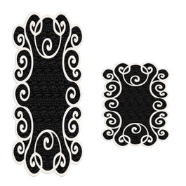 Mijölnir Juego de alfombras de baño blanco y negro (2 piezas)